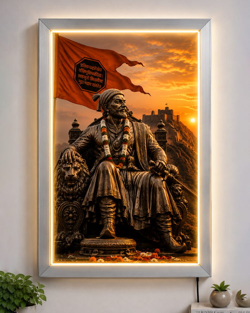 Chhatrapati Shivaji Maharaj LED Clip-On Frame
