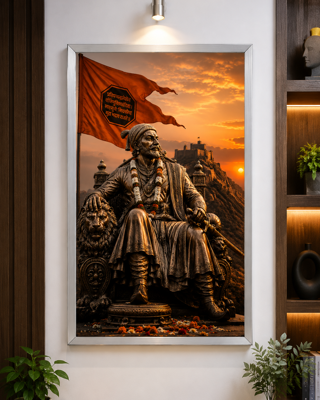 Chhatrapati Shivaji Maharaj LED Clip-On Frame