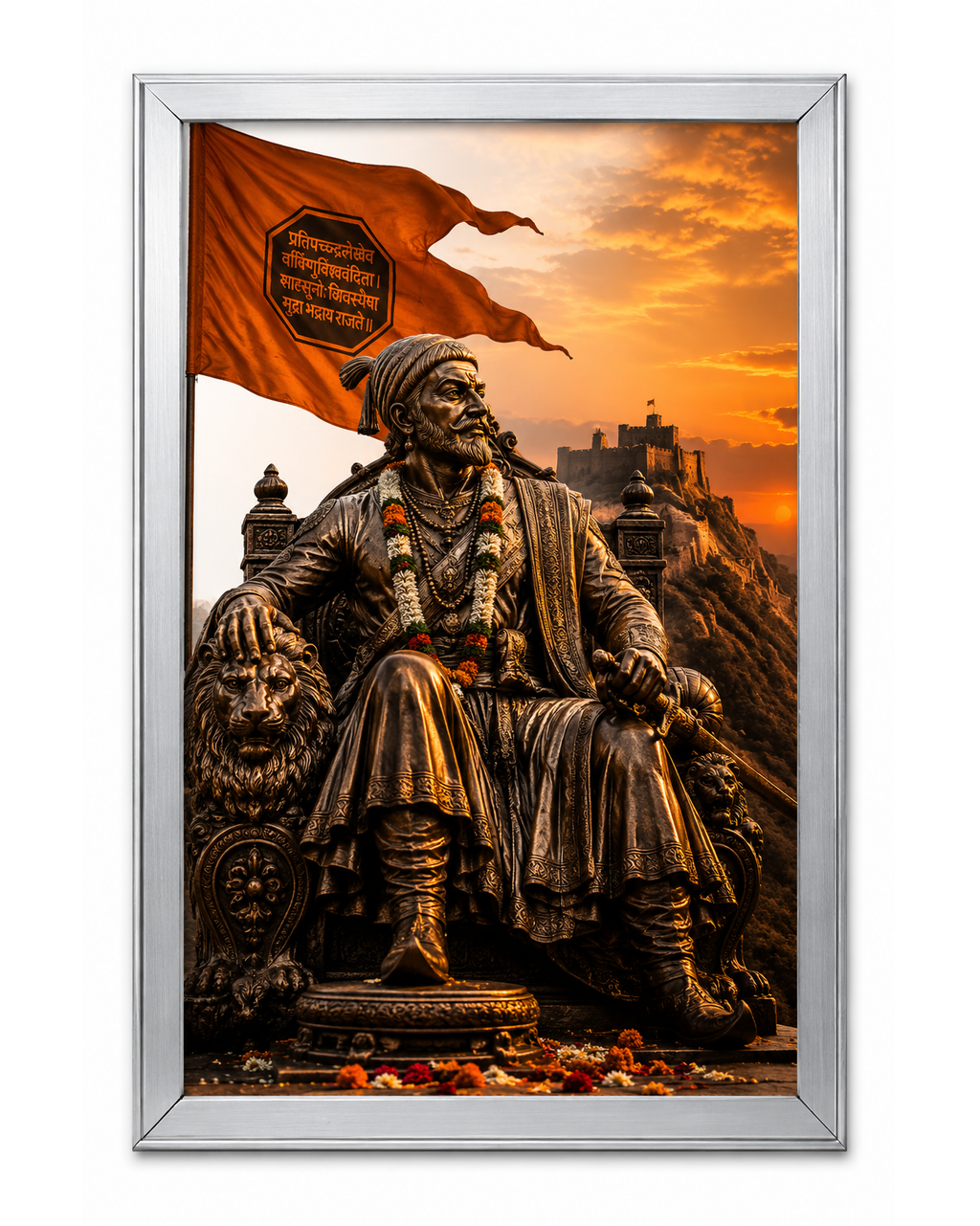 Chhatrapati Shivaji Maharaj LED Clip-On Frame