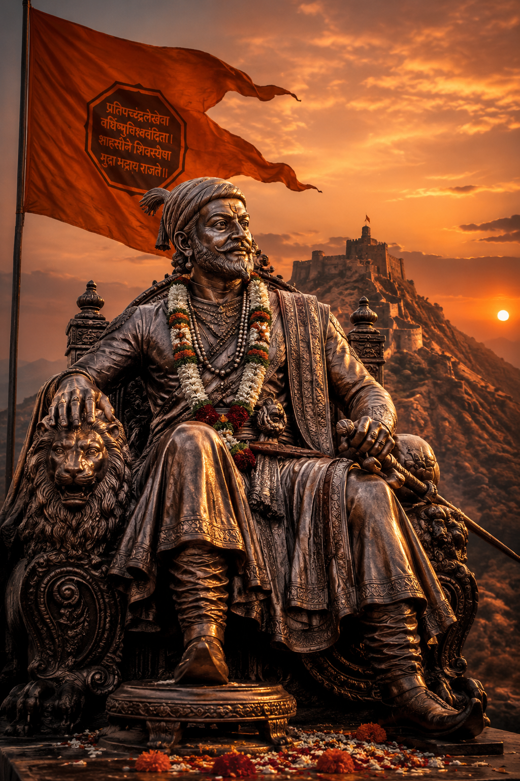 Chhatrapati Shivaji Maharaj LED Clip-On Frame