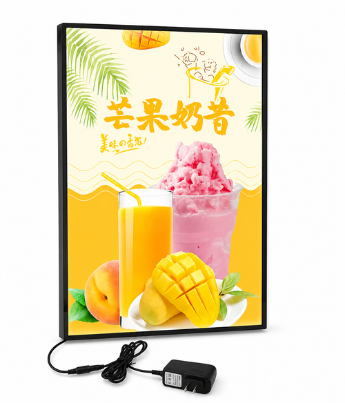 LED Menu cA3 LED Backlit Menu Display Frame with Printed Poster & Power Adapter | Slim Snap Frame for Restaurants, Cafes & Shopsard