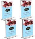 Clear Acrylic Double-Sided Display Table Stand – 7 × 5 Inch | 4-Piece Set
